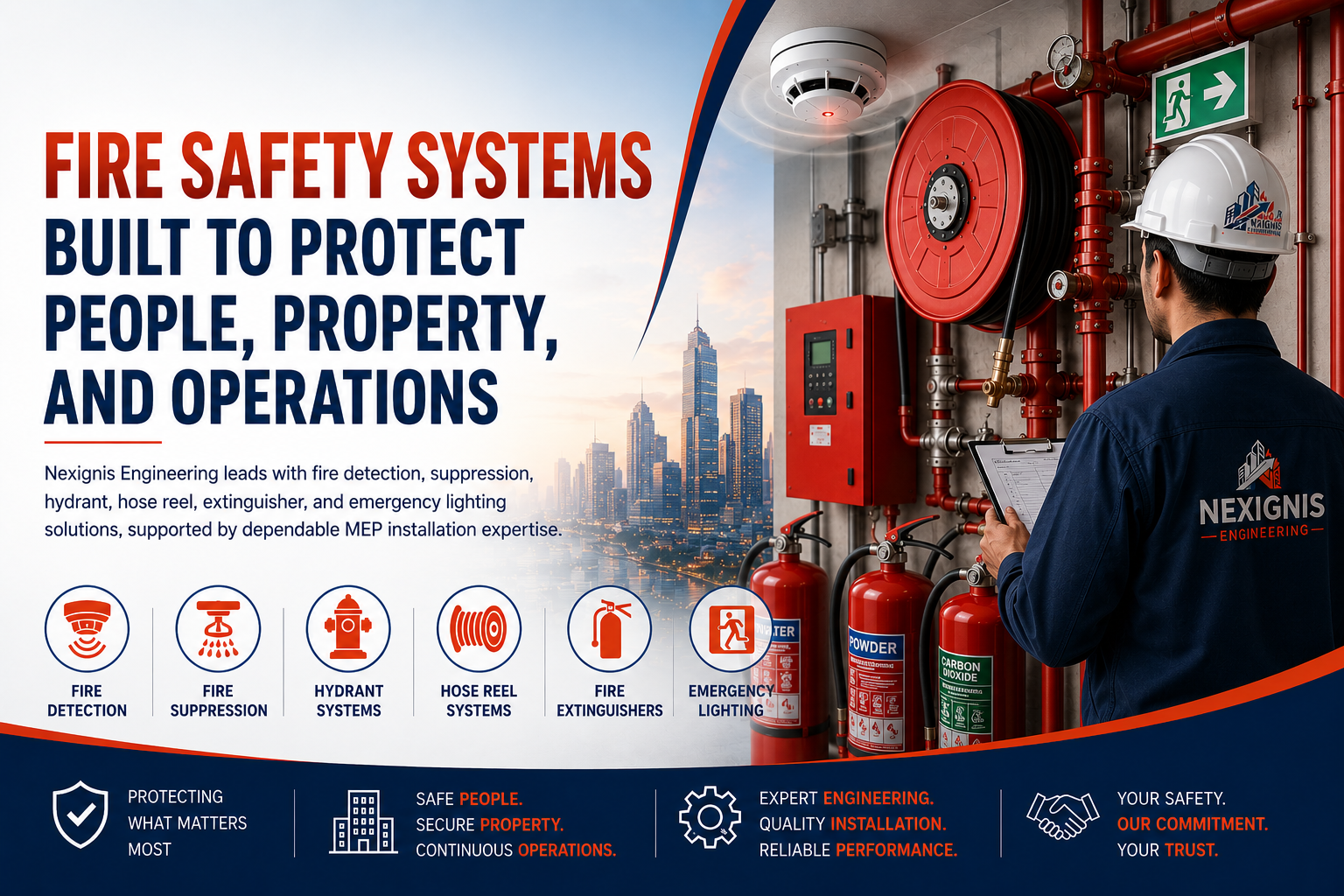 Nexignis Engineering fire safety systems banner
