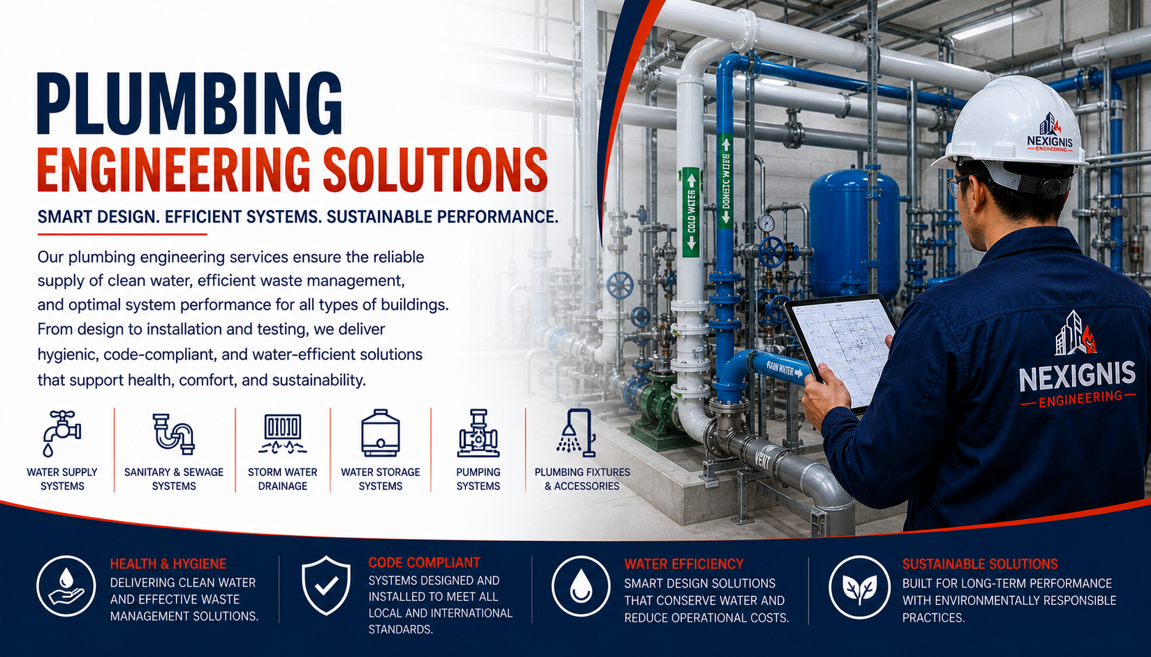 Nexignis Engineering fire and MEP support banner